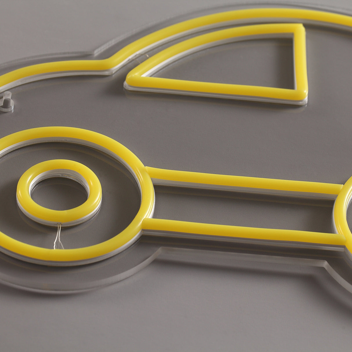 Bubble Car Neon Vägglampa Gul-Lampconcept.se