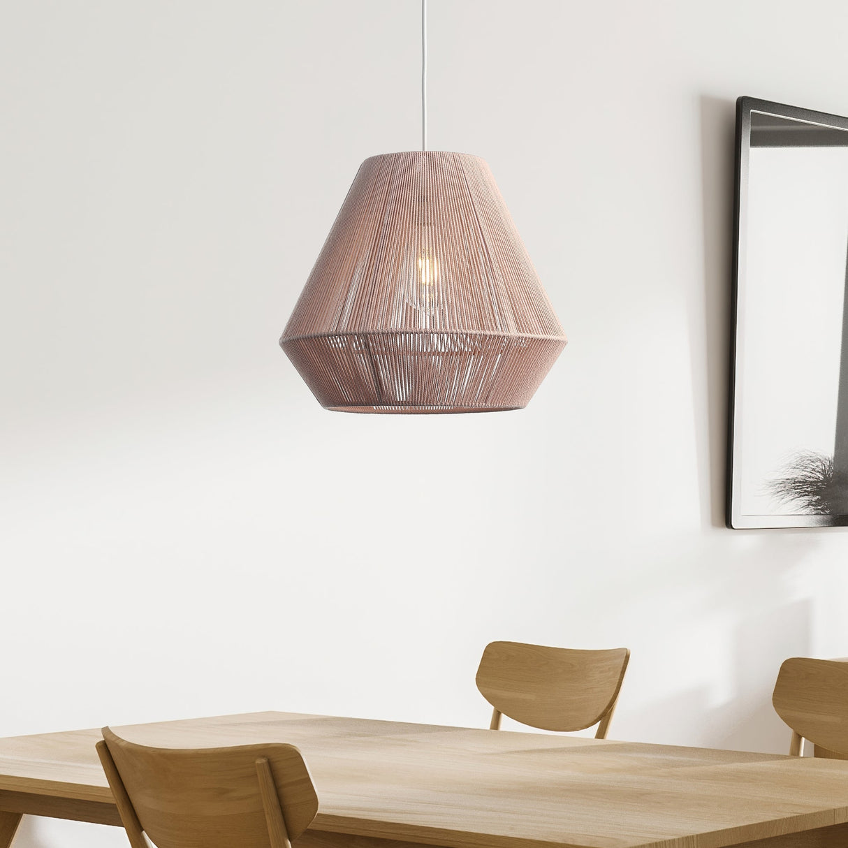 Cadiz Taklampa Ø32 Dammig Rosa-Lampconcept.se
