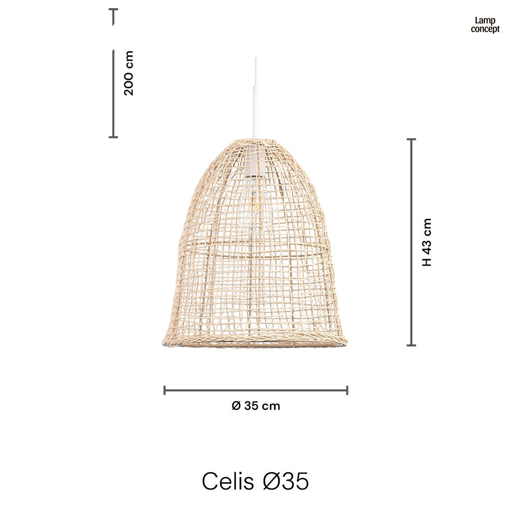 Celis Rattan Hanglamp Ø35