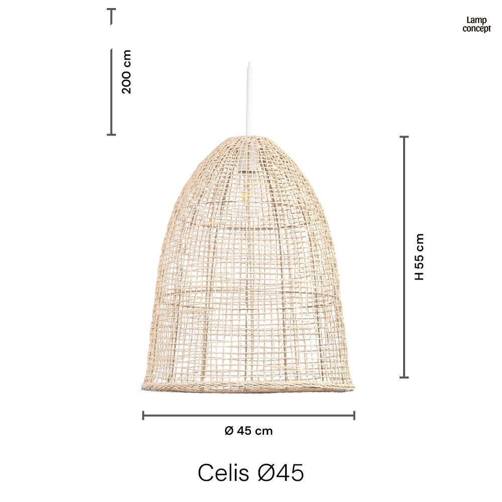 Celis Rattan Hanglamp Ø45
