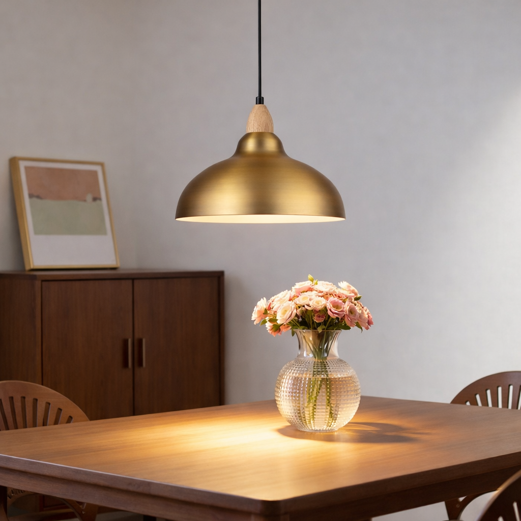 Oak Hanglamp Ø35 Geborsteld Messing