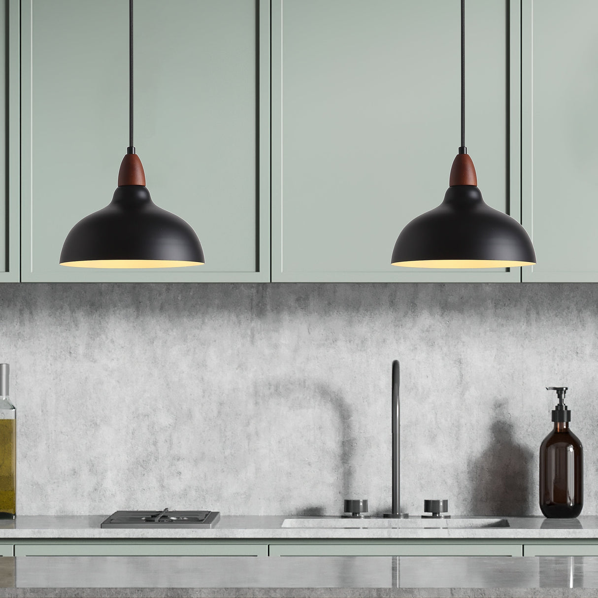 Oak Hanglamp Ø24 Zwart