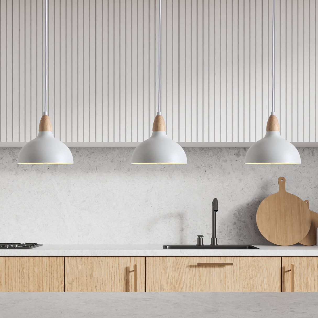 Oak Hanglamp Ø19 Wit