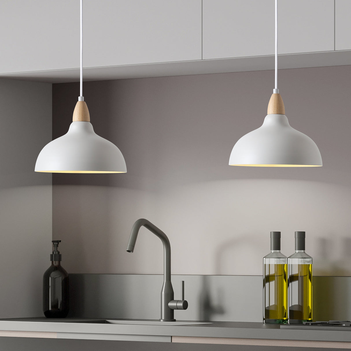 Oak Hanglamp Ø24 Wit