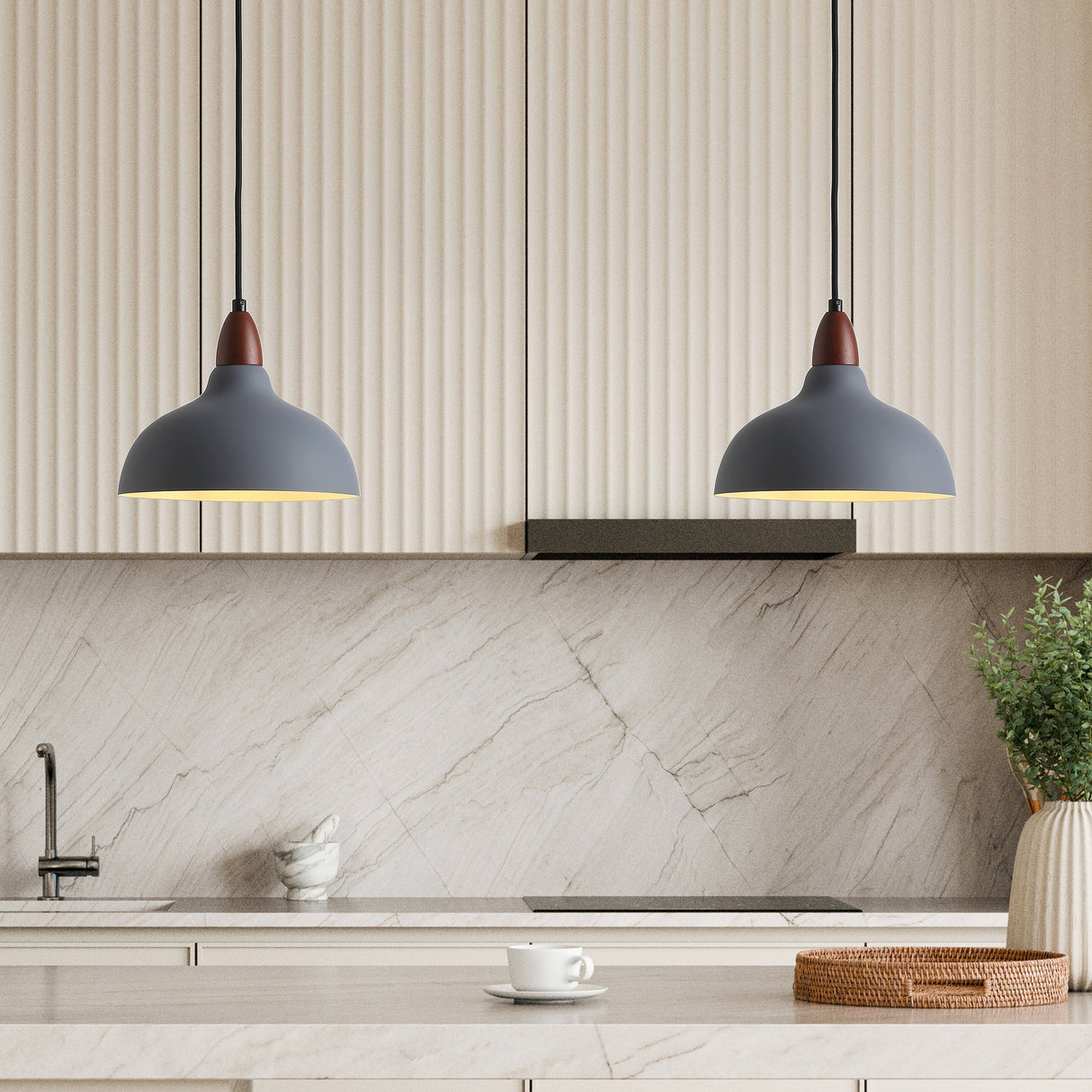 Oak Hanglamp Ø24 Grijs