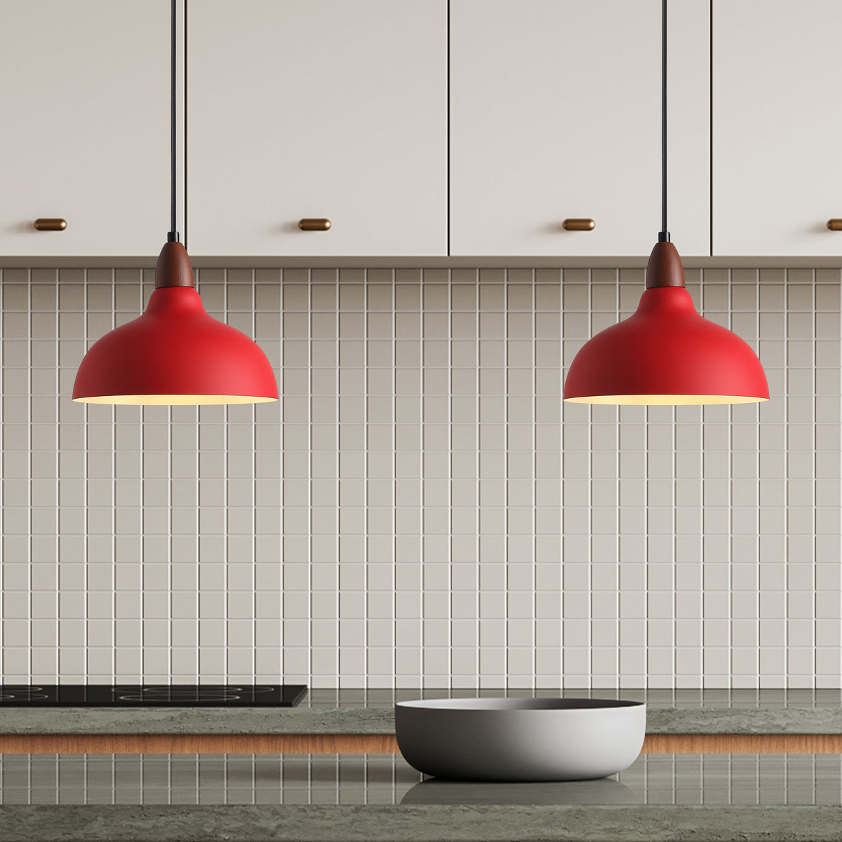 Oak Hanglamp Ø24 Rood