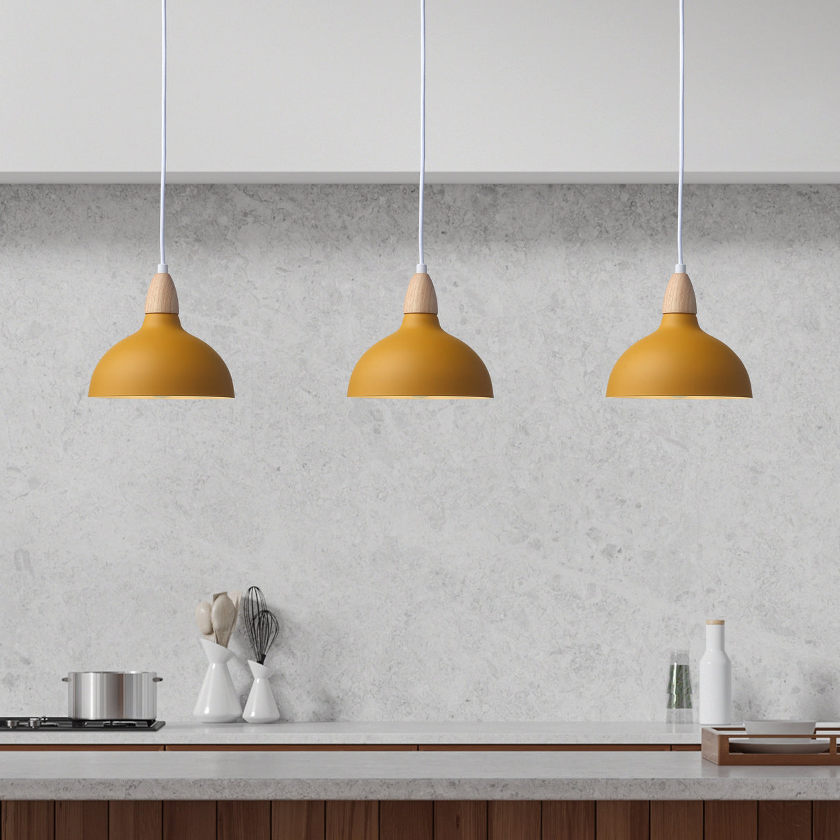 Oak Hanglamp Ø19 Mosterd