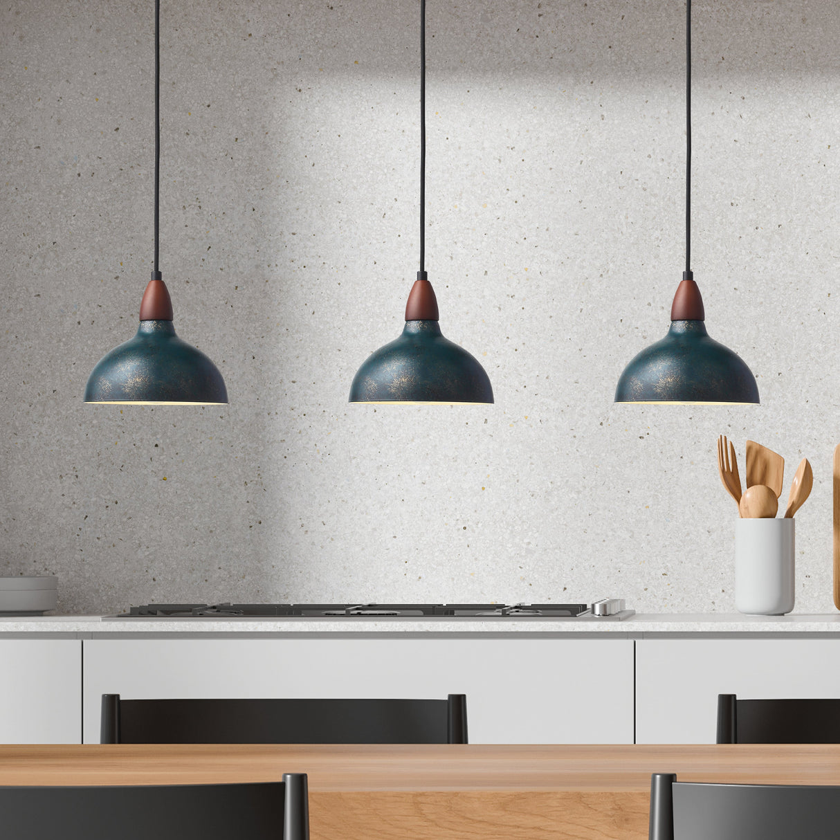 Oak Hanglamp Ø19 Gegalvaniseerd Blauw