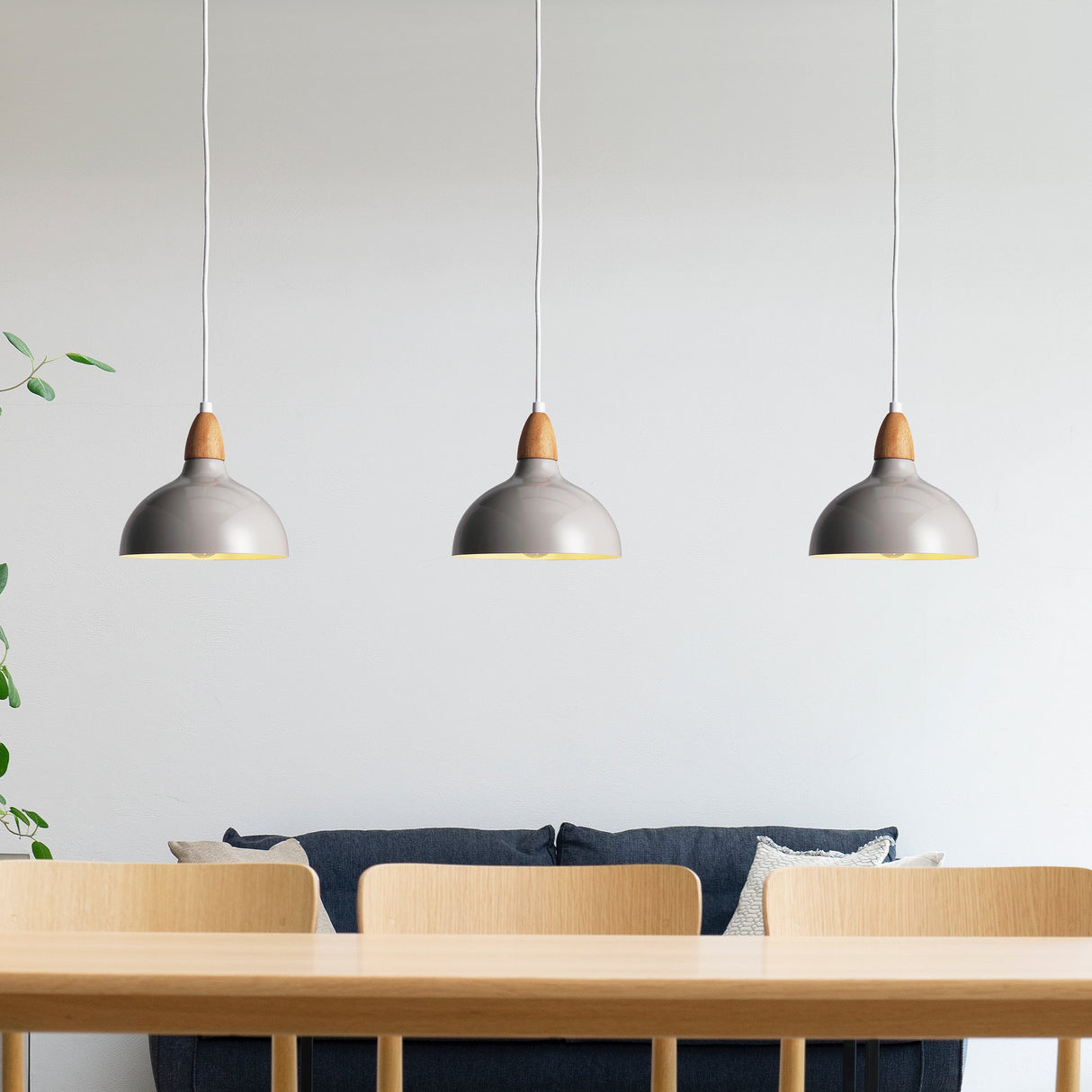 Oak Hanglamp Ø19 Glossy Grijs