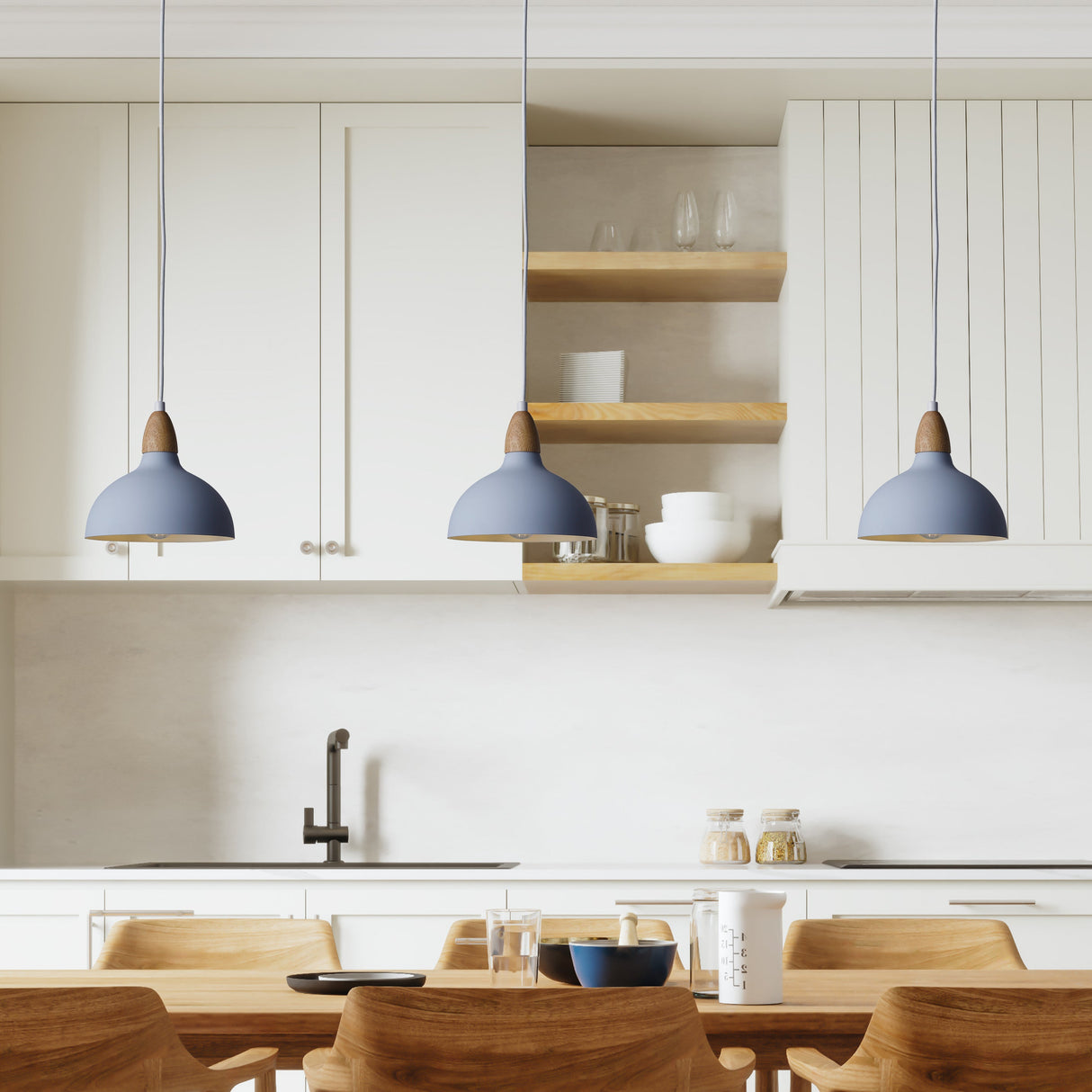 Oak Hanglamp Ø19 Lichtblauw