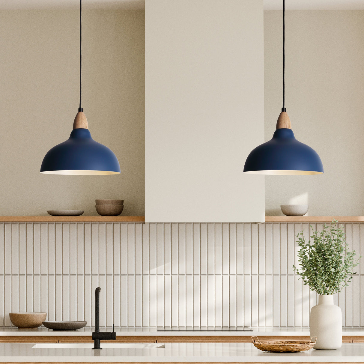 Oak Hanglamp Ø24 Blauw