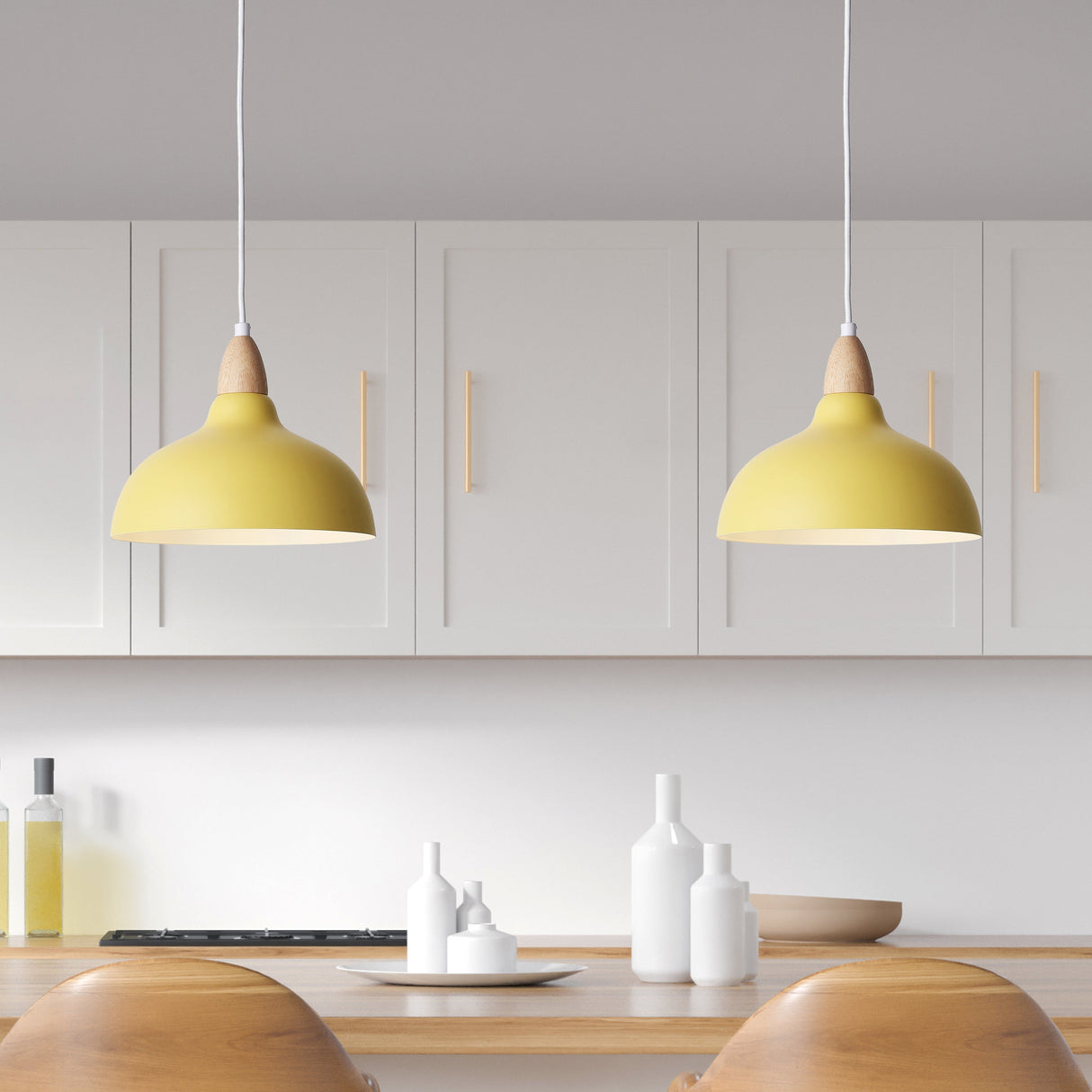 Oak Hanglamp Ø24 Lemon Geel