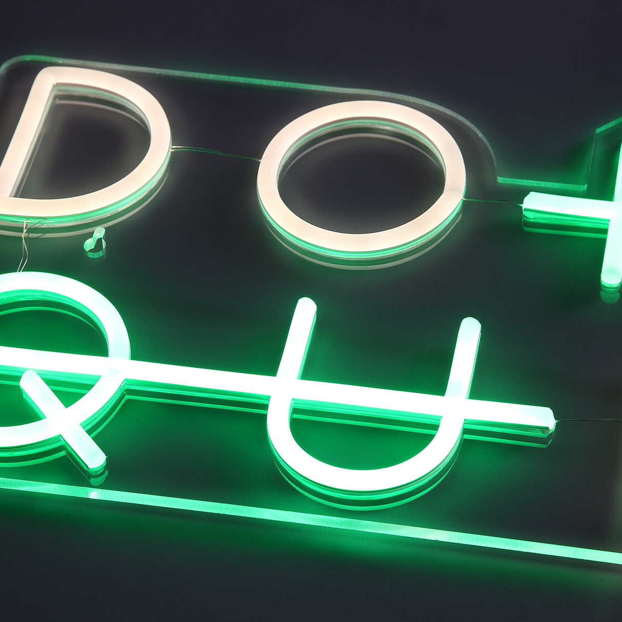 Don't Quit Neon Vägglampa Grön-Lampconcept.se