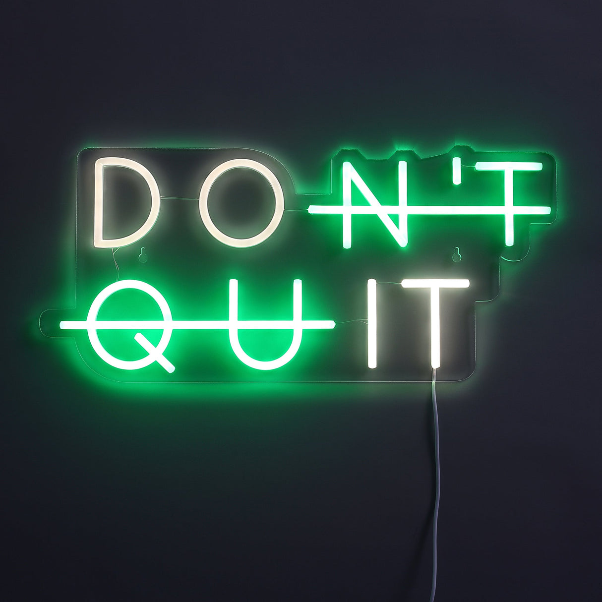 Don't Quit Neon Vägglampa Grön-Lampconcept.se