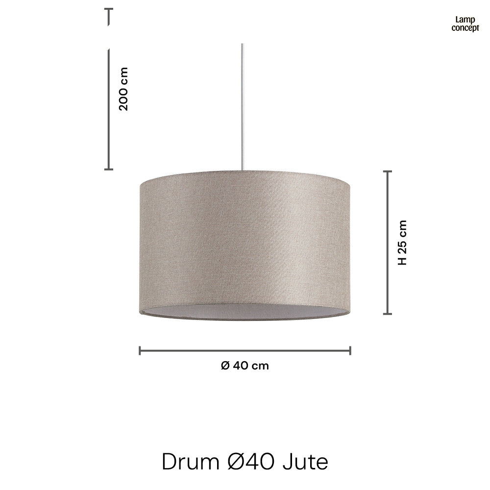 Drum Hanglamp Ø40 Jute