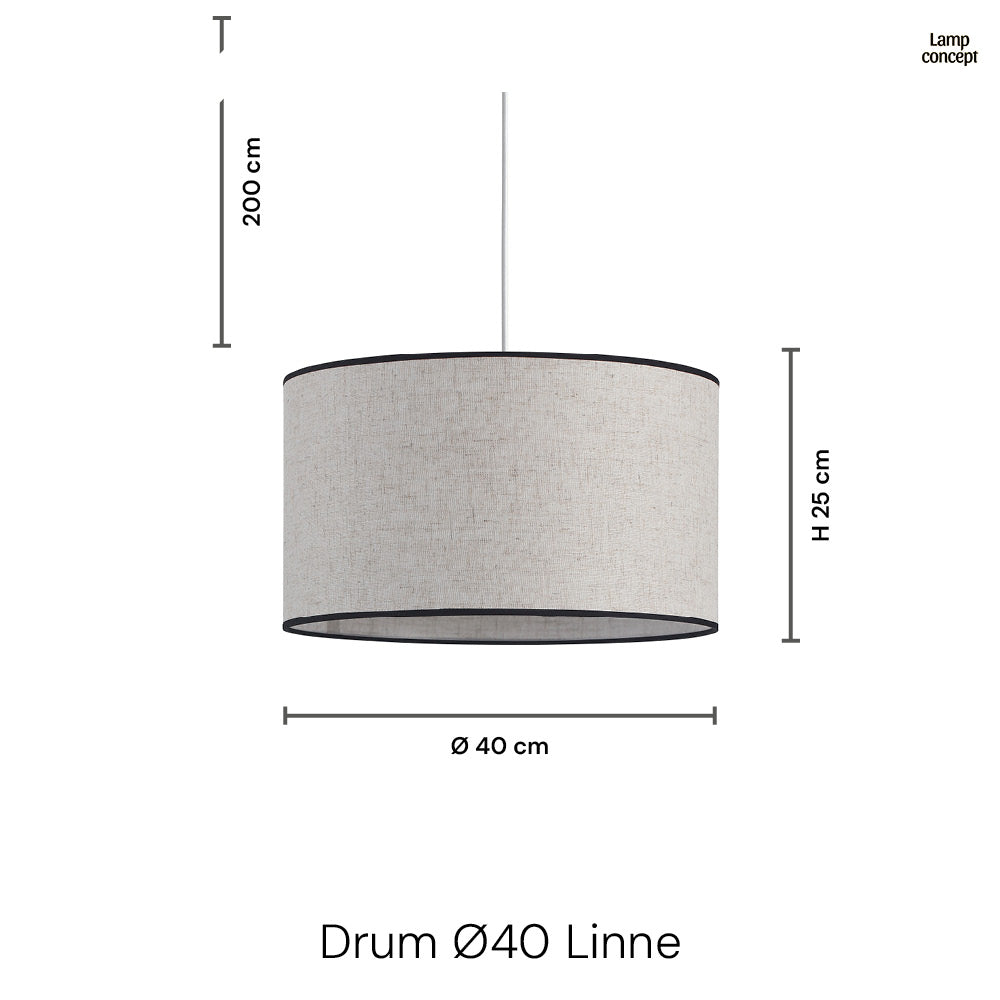 Drum Hanglamp Ø40 Linnen