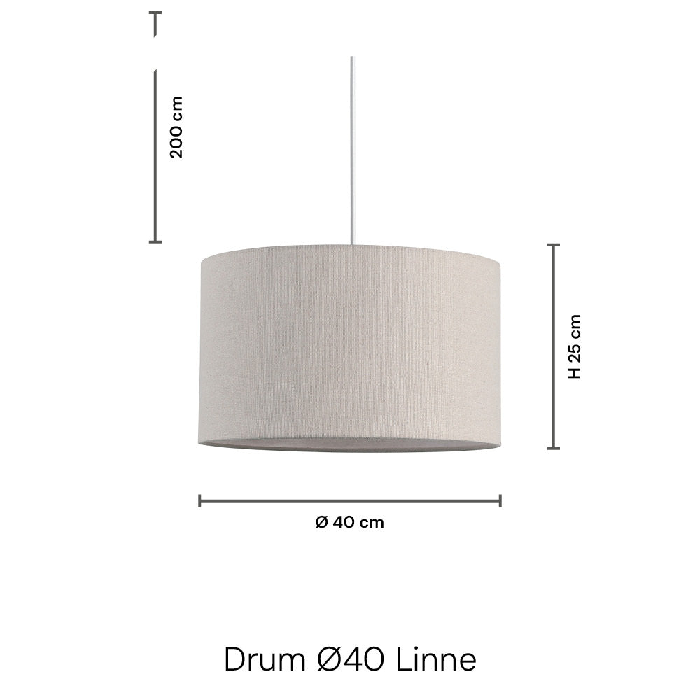Drum Hanglamp Ø40 Linnen