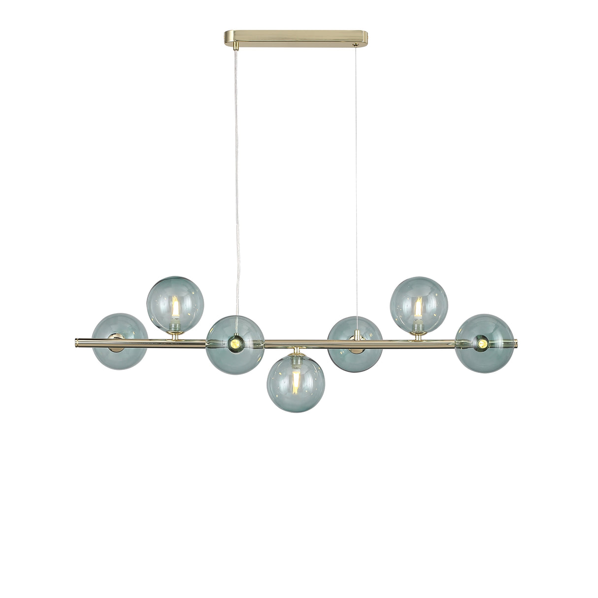 Bubbles Lange Hanglamp 90cm Groen
