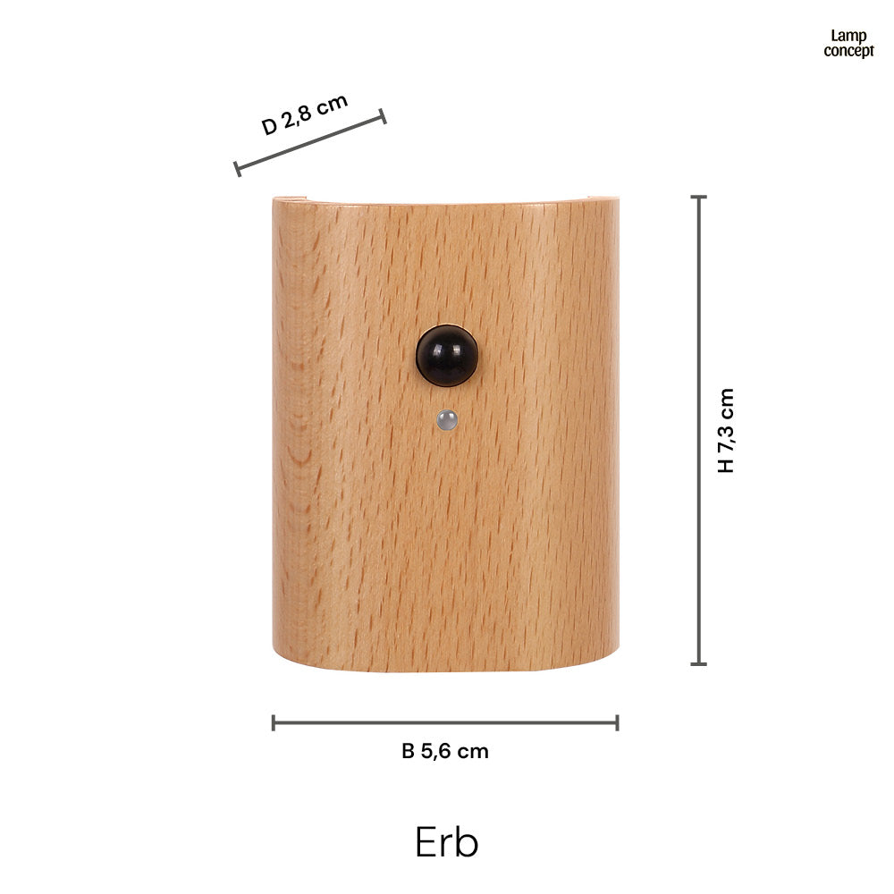 Erb Draadloze Wandlamp Lichte