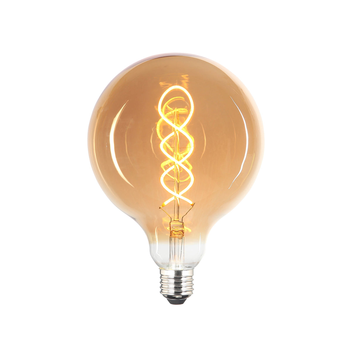 LED E27 G125 Spiral Amber Dimbar-Lampconcept.se