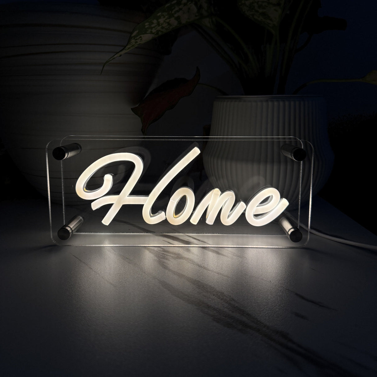 Home LED Neon Box Tafellamp