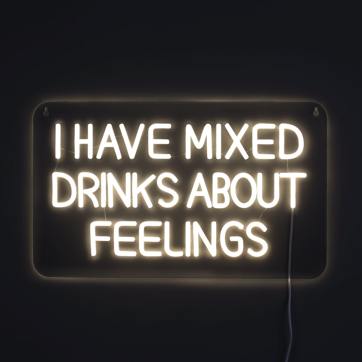I Have Mixed Drinks About Feelings Neon Vägglampa-Lampconcept.se