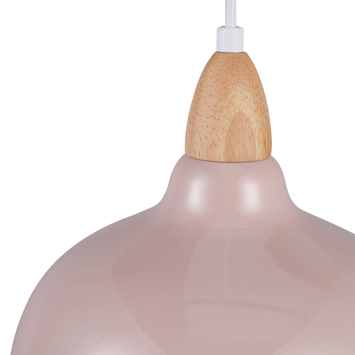Oak Hanglamp Ø24 Glossy Beige Pink
