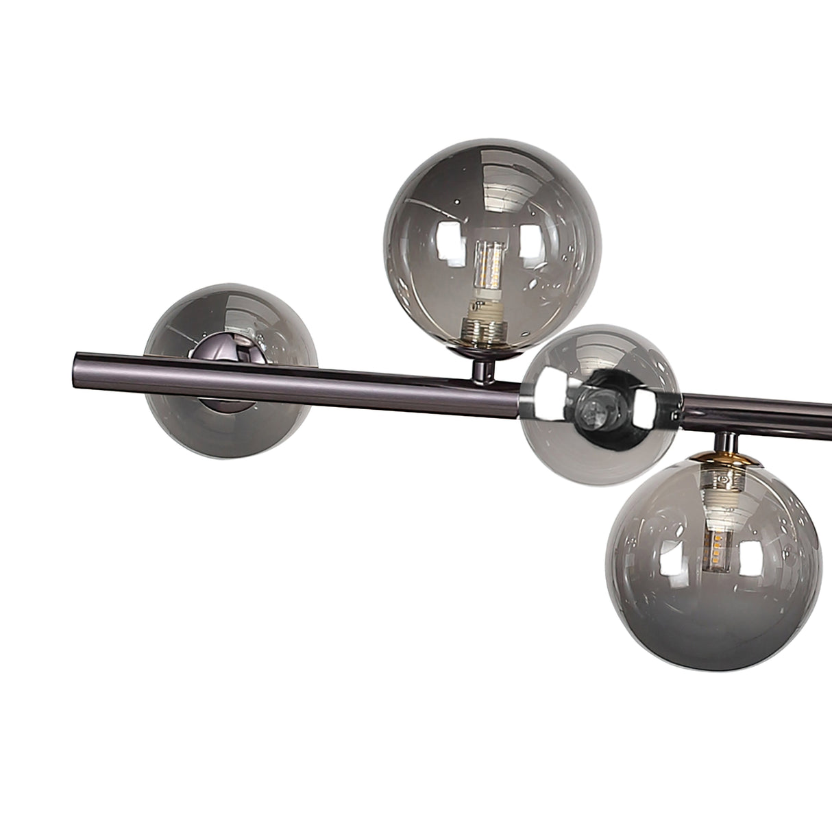 Valencia Lange Hanglamp Zwart Titanium/Zwart