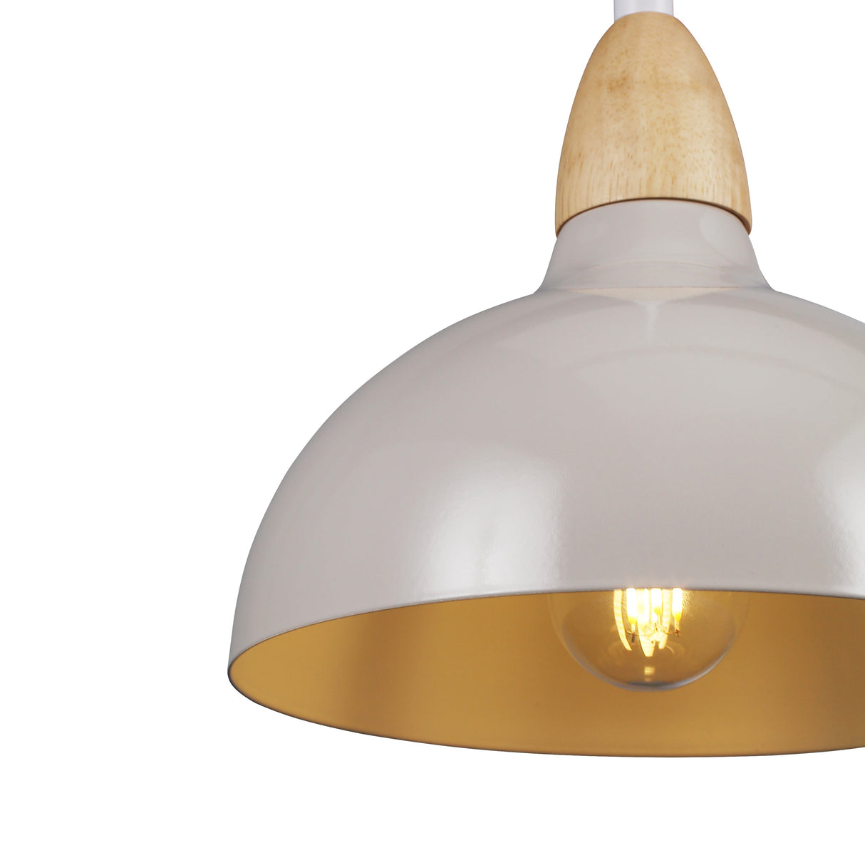 Oak Hanglamp Ø19 Glossy Dove