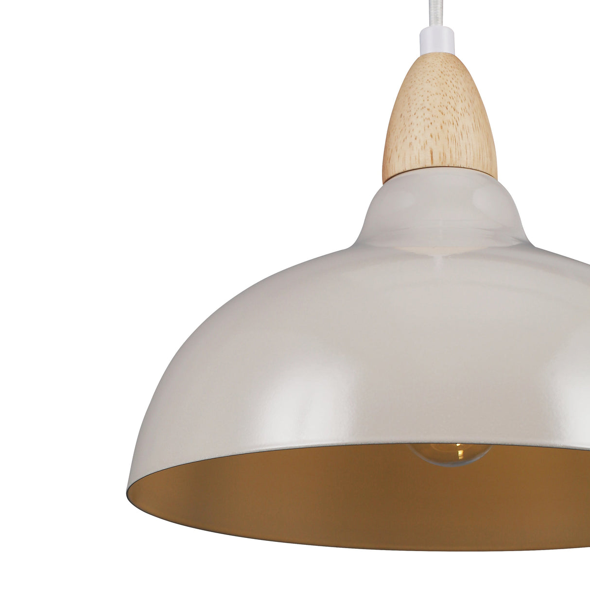 Oak Hanglamp Ø24 Glossy Dove