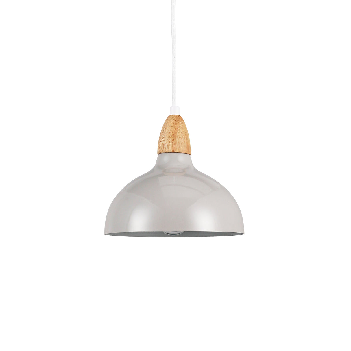 Oak Hanglamp Ø19 Glossy Grijs