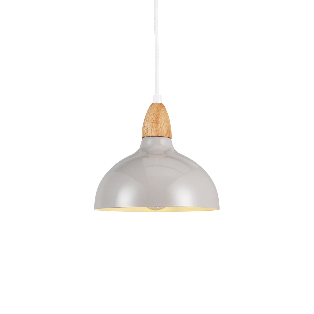 Oak Hanglamp Ø19 Glossy Grijs