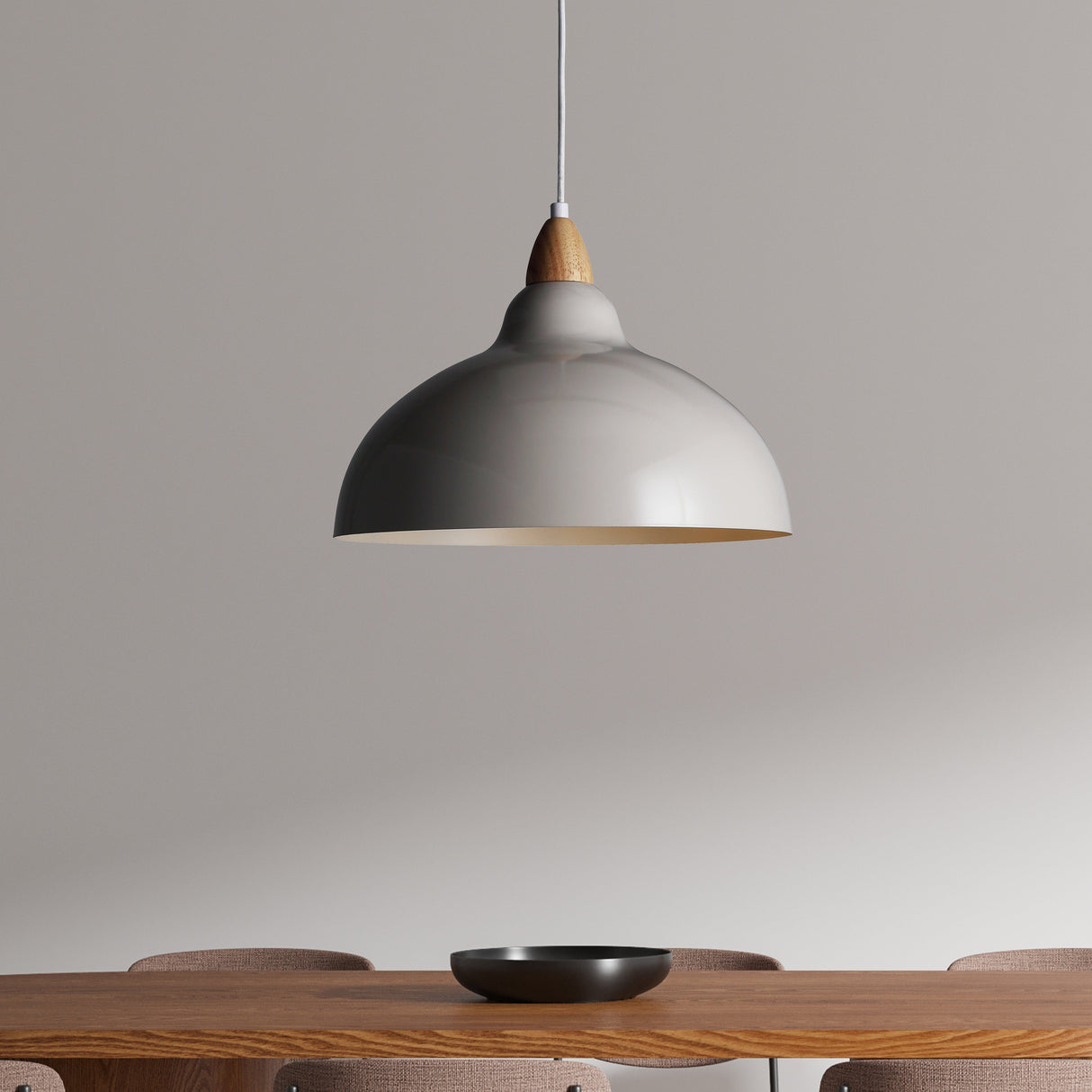 Oak Hanglamp Ø35 Glossy Dove