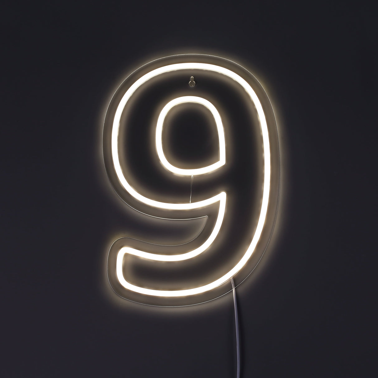 Cijfer 9 Neon Wandlamp