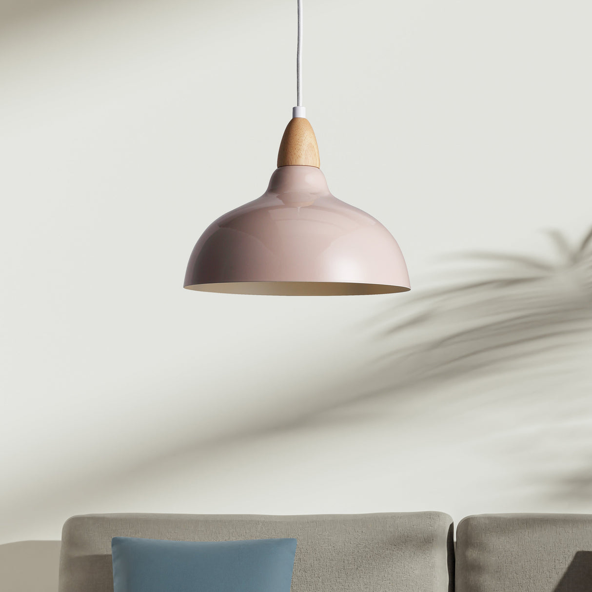 Oak Hanglamp Ø24 Glossy Beige Pink