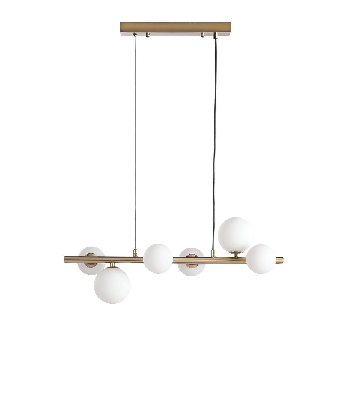 Valencia Small Lange Hanglamp 63cm Messing/Opal