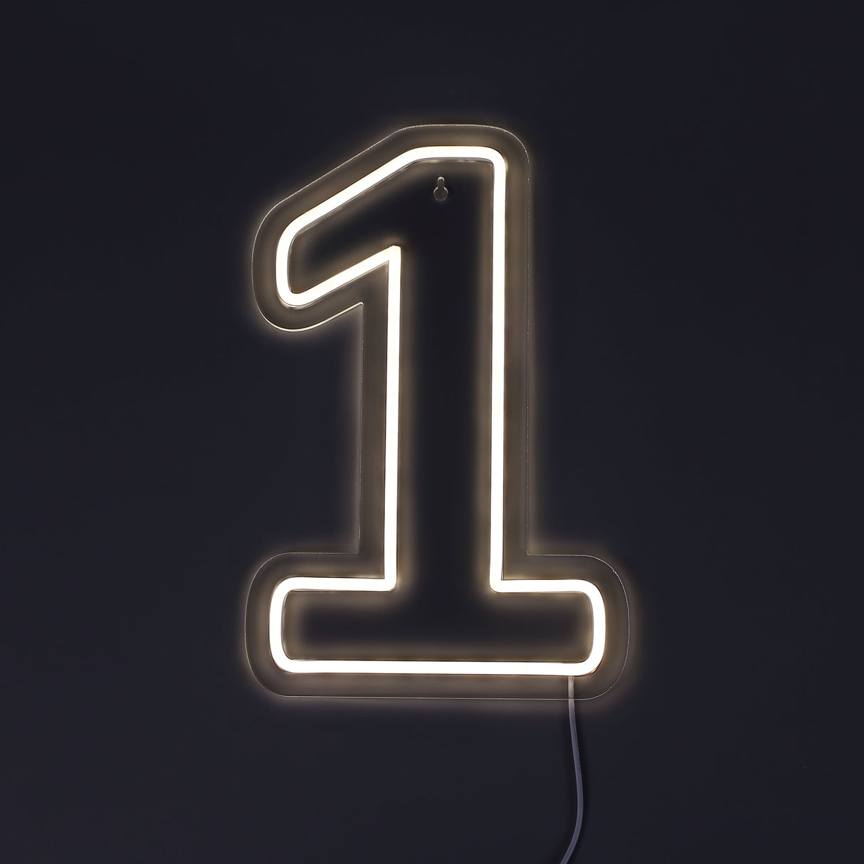 Cijfer 1 Neon Wandlamp