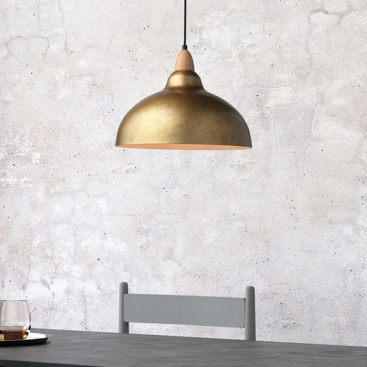 Oak Taklampa Ø35 Antik Mässing-Lampconcept.se