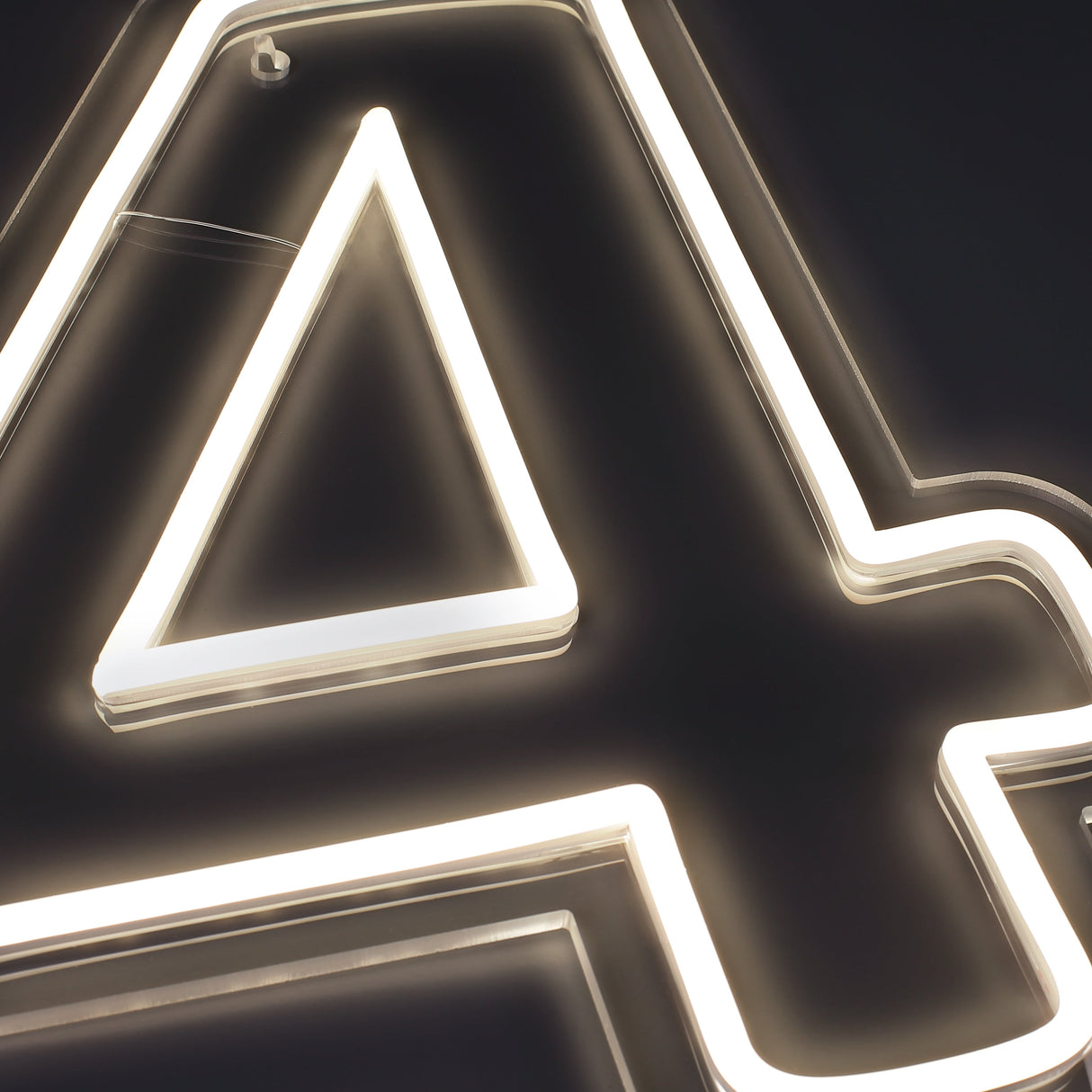 Cijfer 4 Neon Wandlamp