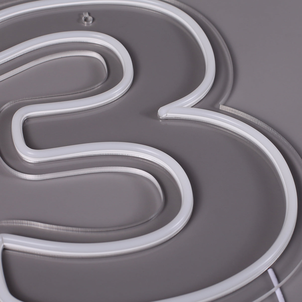 Cijfer 3 Neon Wandlamp