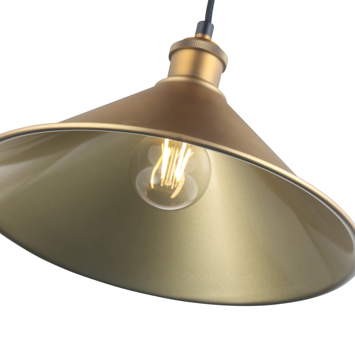 Coffee Taklampa Ø30 Borstad Mässing-Lampconcept.se