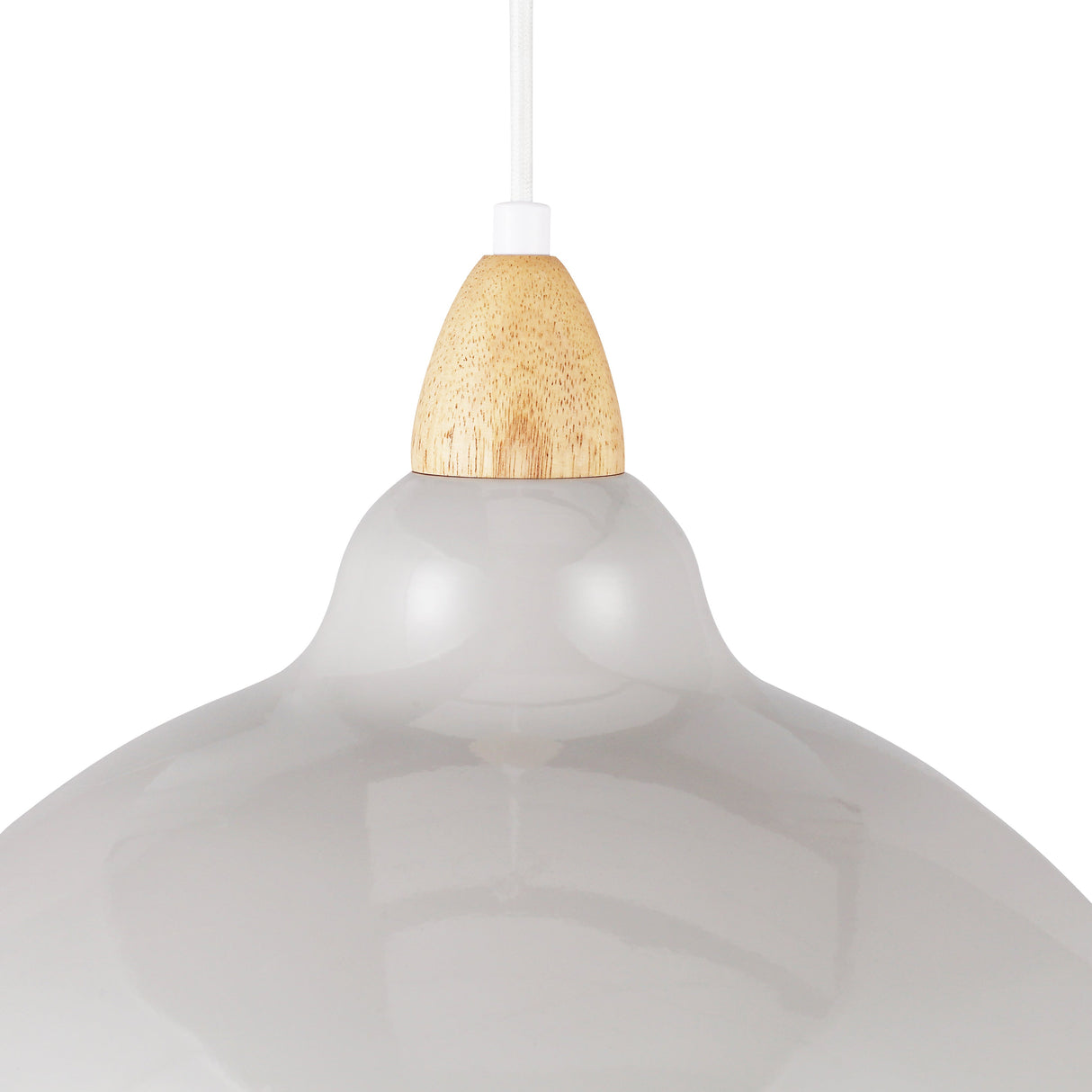 Oak Hanglamp Ø35 Glossy Grijs