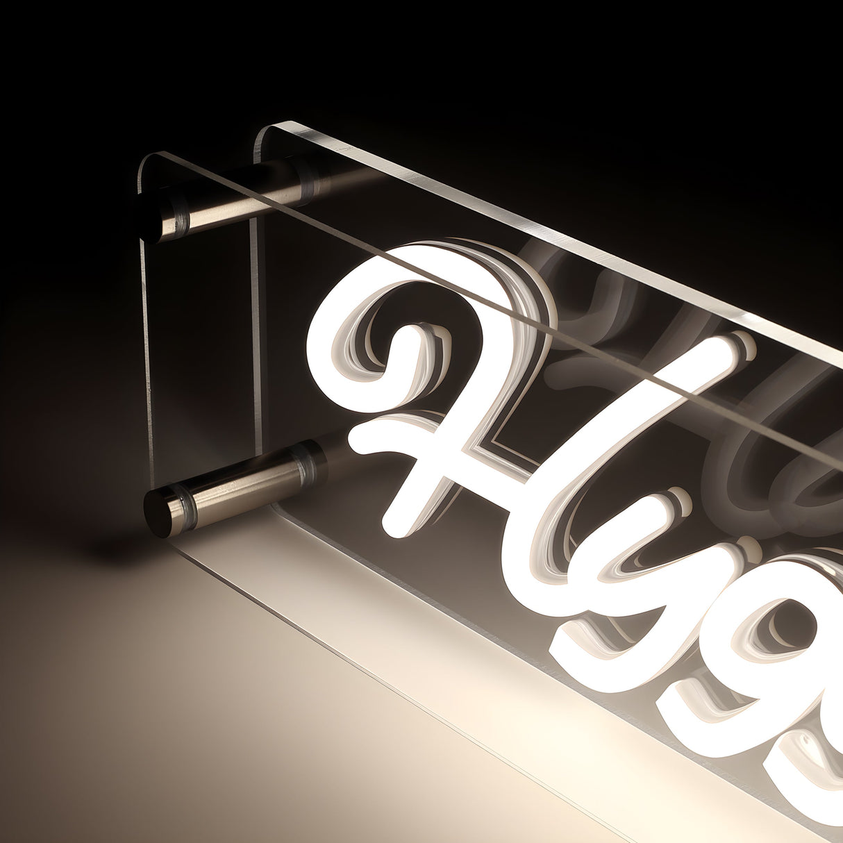 Hygge LED Neon Box Tafellamp