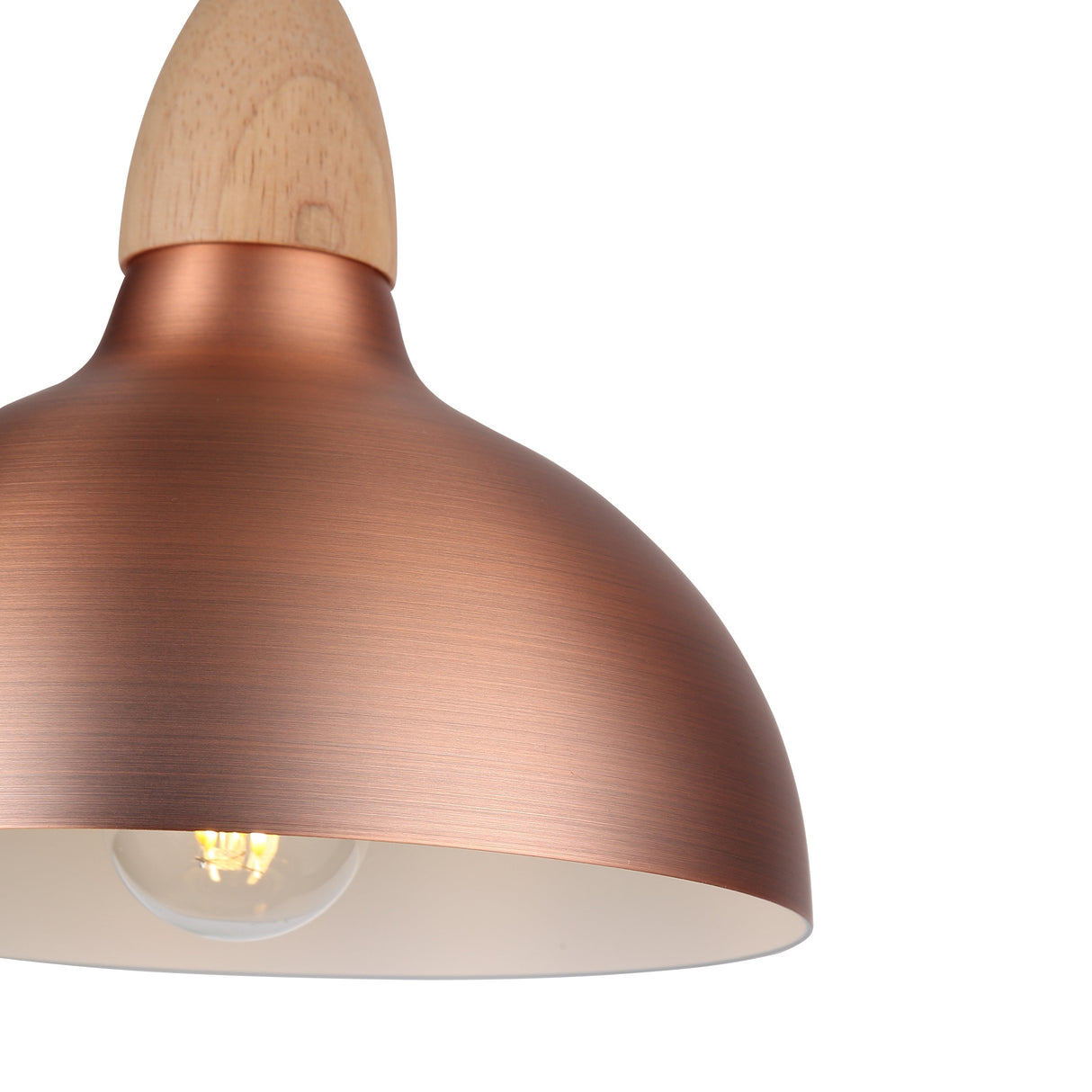 Oak Hanglamp Ø19 Geborsteld Koper