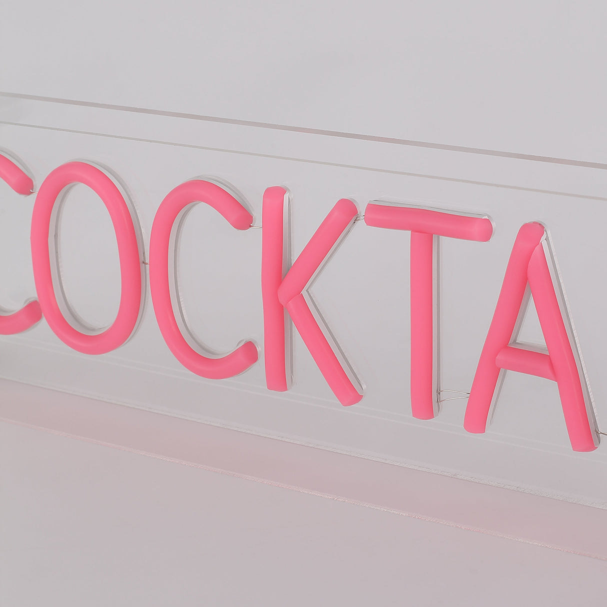 Cocktails LED Neon Box Tafellamp