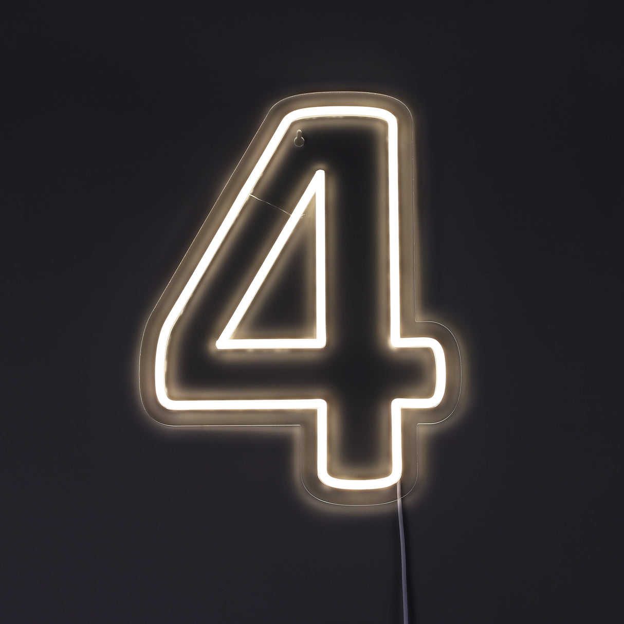 Cijfer 4 Neon Wandlamp