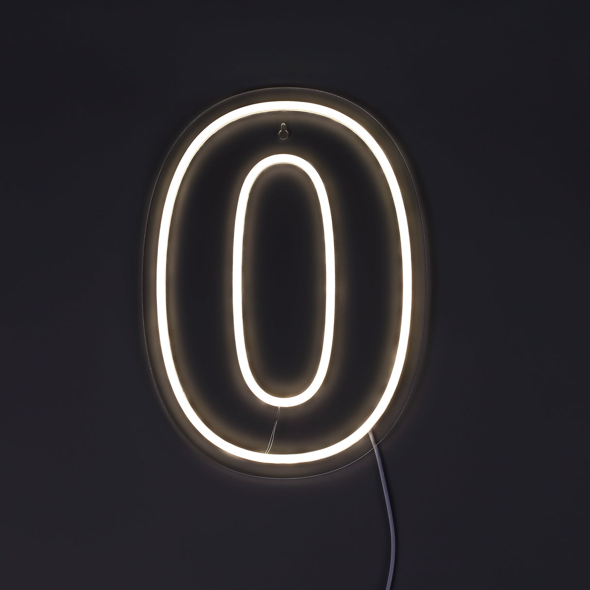 Cijfer 0 Neon Wandlamp