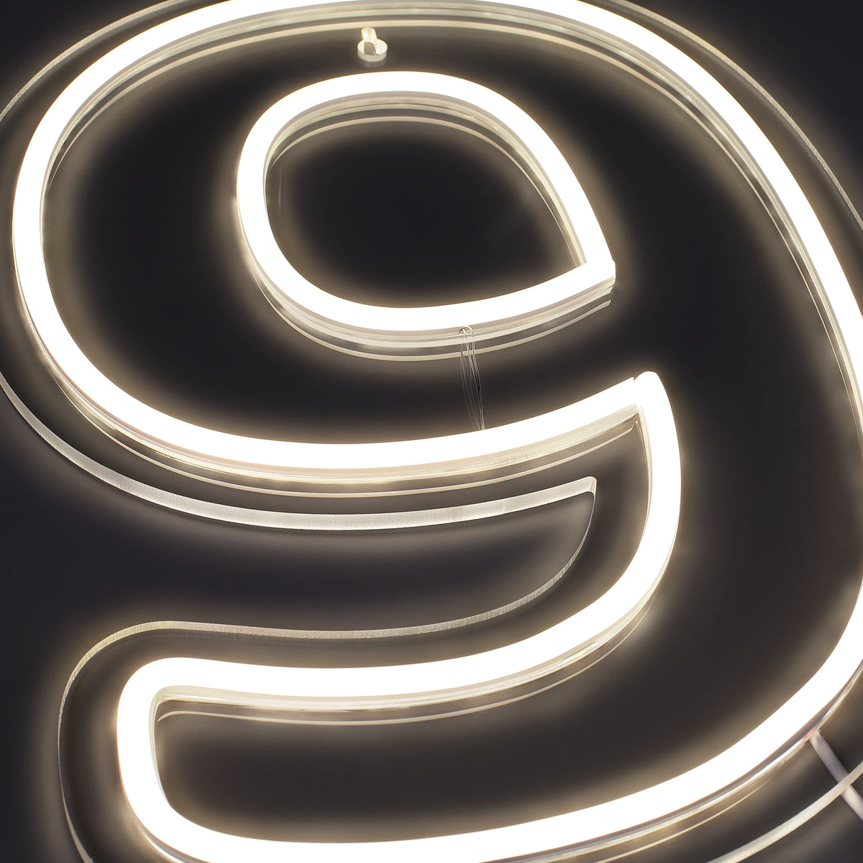 Cijfer 9 Neon Wandlamp
