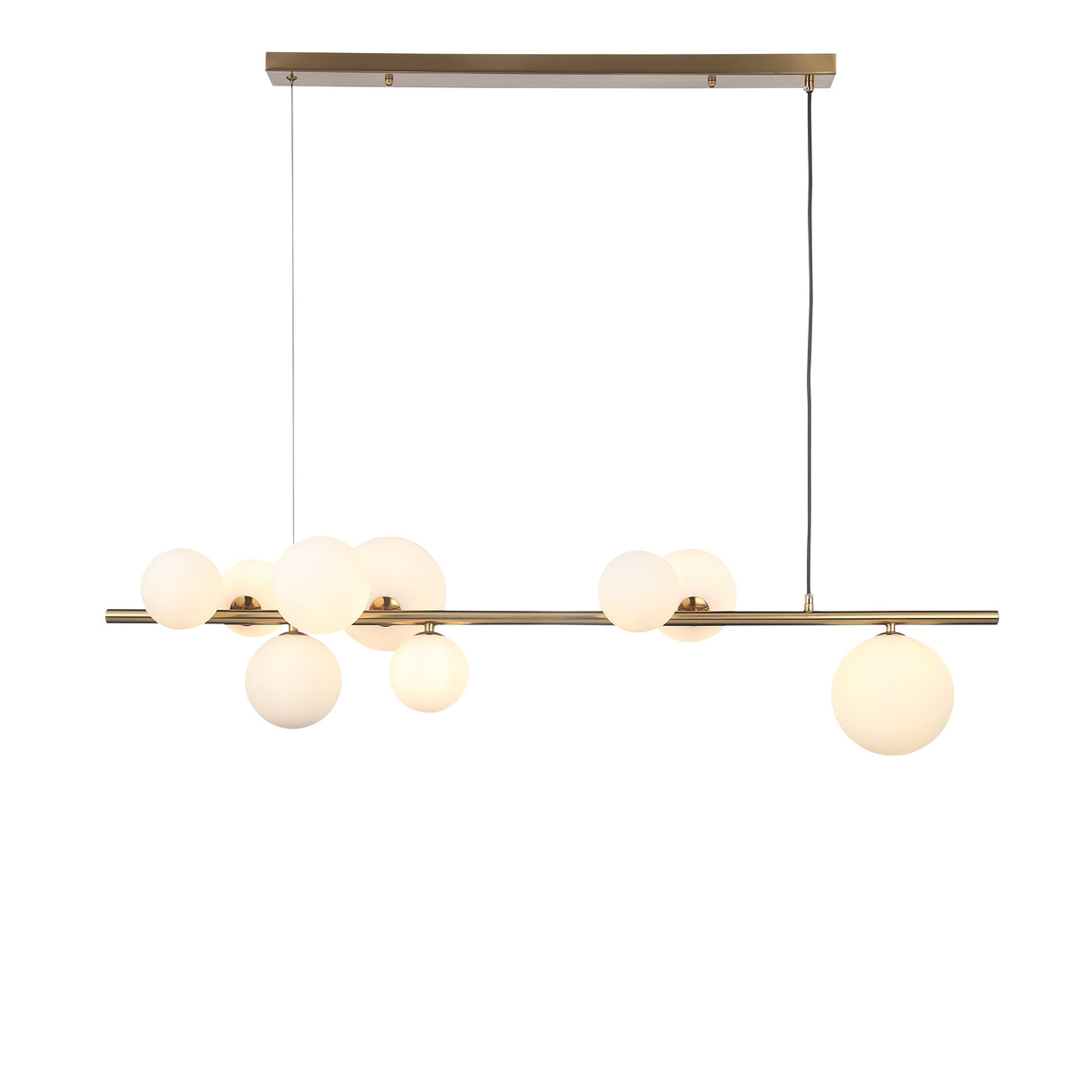 Florence Långbord Taklampa Mässing/Opal-Lampconcept.se