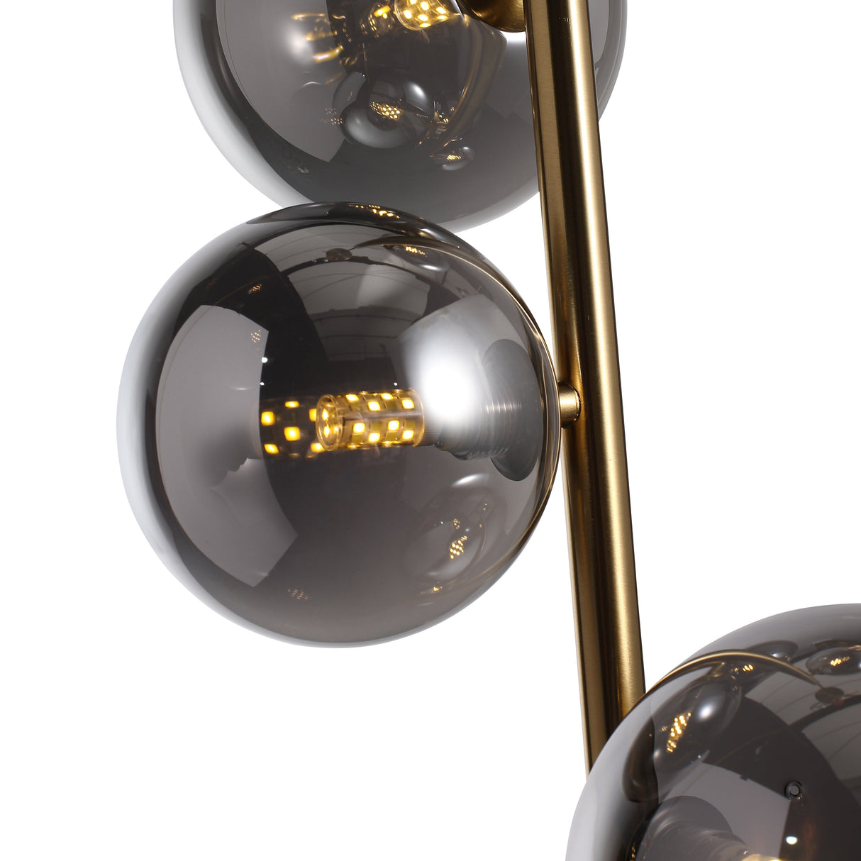 Valencia Hoekhanglamp Messing/Smoke